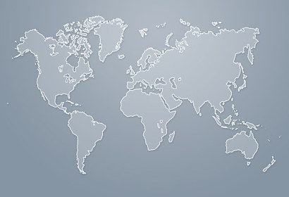 Fototapeta World Map Grey 24806